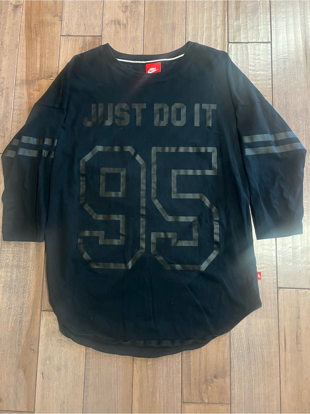 Nike Black Tee, Red Tag